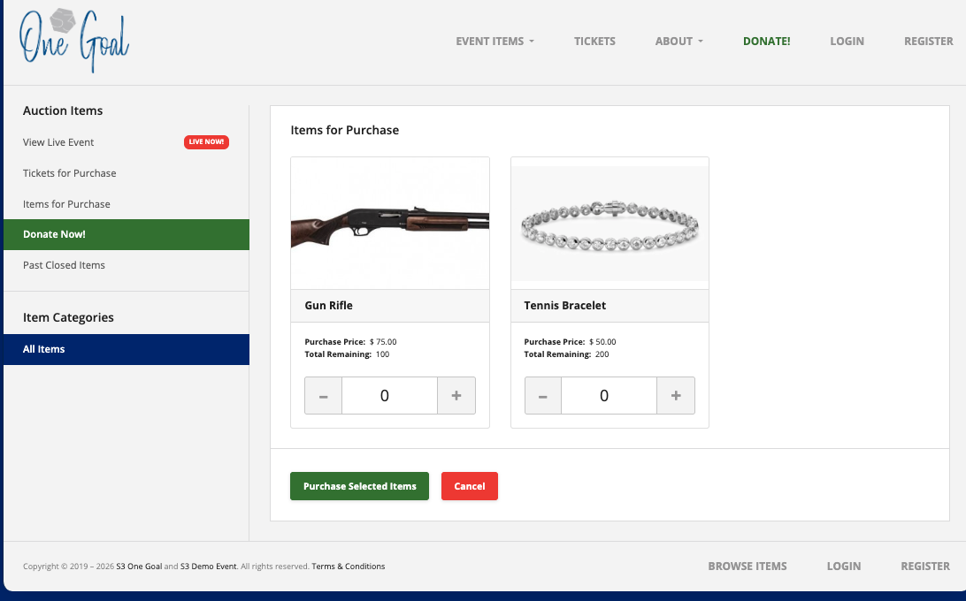 Straight Sale Buyer View screenshot